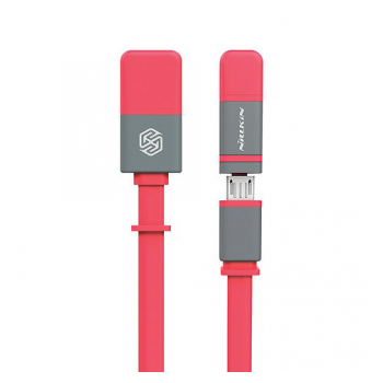NILLKIN USB kabel Plus II 2u1 (Lightning/ Micro) 1,2m pink.