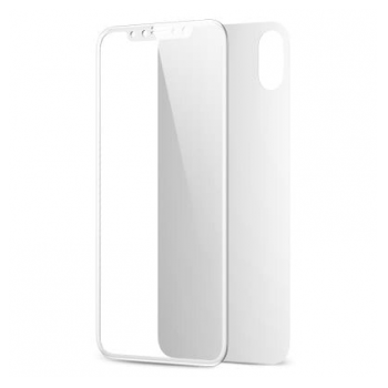 Zastitno staklo BASEUS za iPhone X belo (prednje+zadnje).