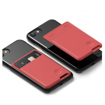 Phone card pocket (silikonski) crveni.