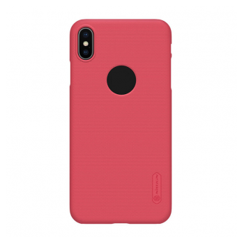 Maska NILLKIN Super Frosted Shield za iPhone XS Max crvena (sa otvorom za logo)