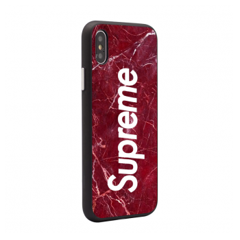 Maska Supreme print za iPhone XS Max crvena