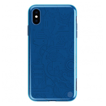 NILLKIN Machinery za iPhone XS Max plavi