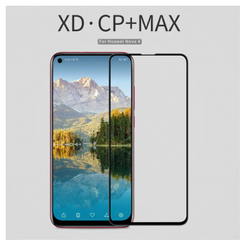 Zastitno staklo NILLKIN XD CP+ MAX za Huawei Nova 4/ Honor View 20/ V20 crno FULL COVER.