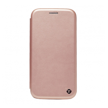Maska na preklop Teracell Flip Premium za Huawei P40 Pro roze zlatna.