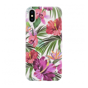 Maska Flower za iPhone XS Max bela.