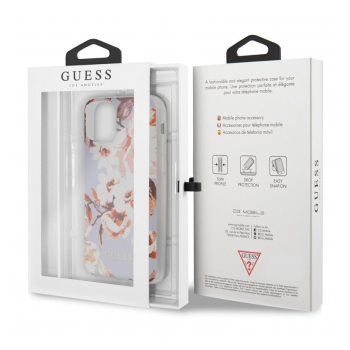 Maska Guess Faceplate Bloom za iPhone 11 Pro lila.
