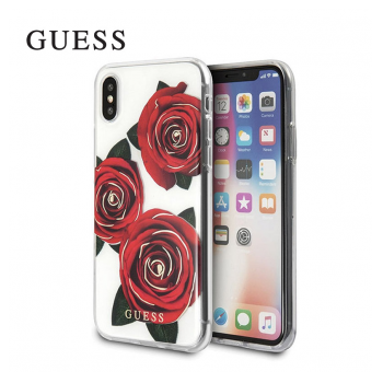 Maska Guess Faceplate Rose za iPhone X/ XS crvena.