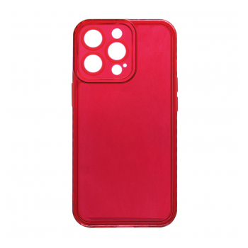 Maska Clear color za iPhone 14 Pro Max crvena.