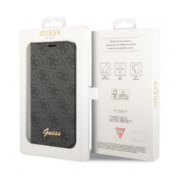 Maska na preklop Guess PC/ TPU 4G Metal Camera Outline Book za iPhone 14 crna.