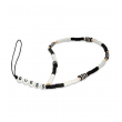 Vezica za mobilni Guess Strap Heishi Beads Black/White