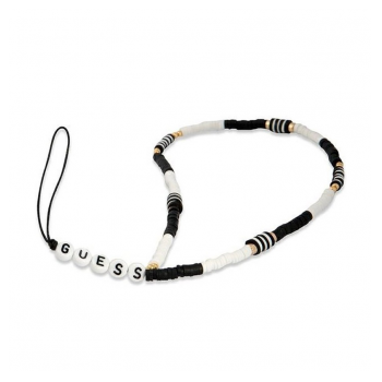 Vezica za mobilni Guess Strap Heishi Beads Black/White