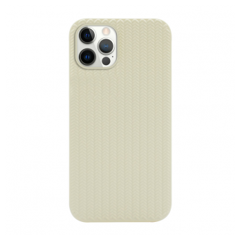 Maska Knit za iPhone 12 Pro Max bela.