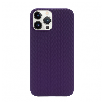 Maska Knit za iPhone 13 Pro Max ljubicasta.