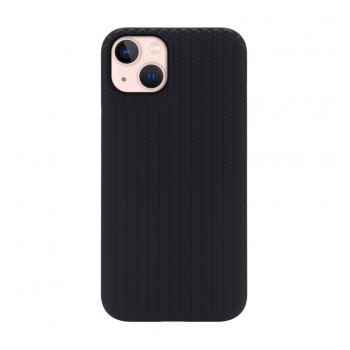Maska Knit za iPhone 14 Plus crna.