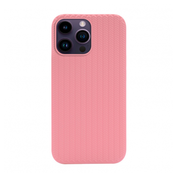 Maska Knit za iPhone 14 Pro roze.