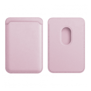 Kozni novcanik za MagSafe roze