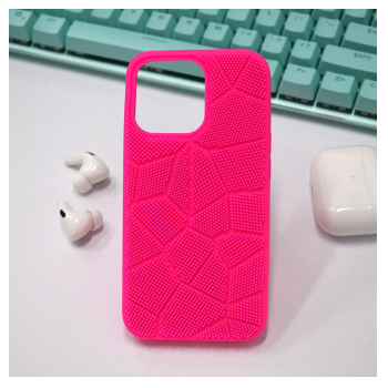 Maska Sand za iPhone 14 Pro neon roze.
