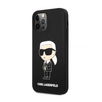 Maska Karl Lagerfeld Liquid Silicone Ikonik NFT za iPhone 12/ 12 Pro Black