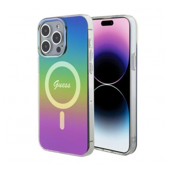 Maska Guess Hc IML MagSafe Iridescent za iPhone 15 Pro crna