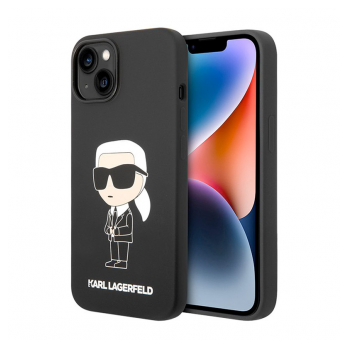 Maska Karl Lagerfeld Hc Silicone NFT Ikonik za iPhone 15 crna
