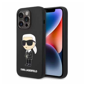 Maska Karl Lagerfeld Hc Silicone NFT Ikonik za iPhone 15 Pro crna