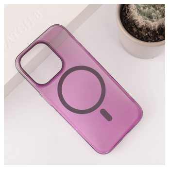 Maska Transparent Mag Case za iPhone 15 Pro ljubicasta