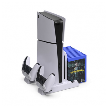 Stalak za PS5/PS5 SLIM DOBE multifunkcionalni TP5-3537B beli