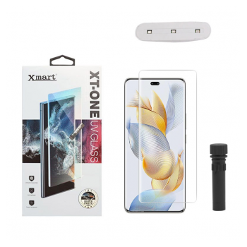 Zastitno staklo XMART UV Glue Full Cover + lampa za Honor 90