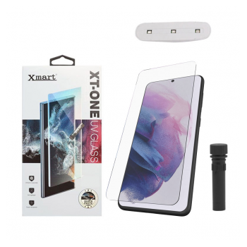 Zastitno staklo XMART UV Glue Full Cover + lampa za Samsung S21 Ultra/ G998B