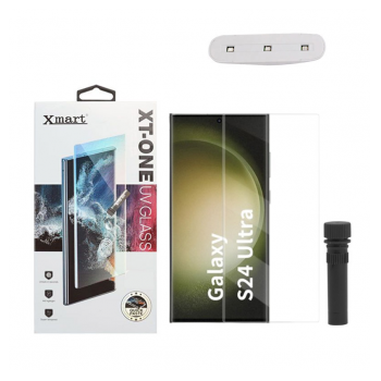 Zastitno staklo XMART UV Glue Full Cover + lampa za Samsung S24 Ultra/ S928B