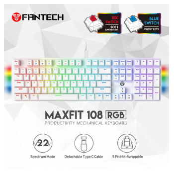 Tastatura Mehanicka Gaming Fantech MK855 RGB Maxfit 108 Space Edition (Red switch)