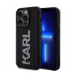Maska Karl Lagerfeld 3D Rubber Glitter Logo za iPhone 15 Pro Max crna