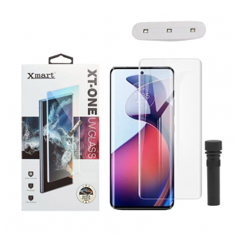 Zastitno staklo XMART UV Glue Full Cover + lampa za Motorola Edge 40 NEO