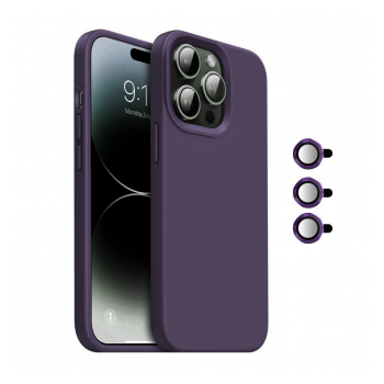 Maska Magnetic Lens za iPhone 14 Pro ljubicasta