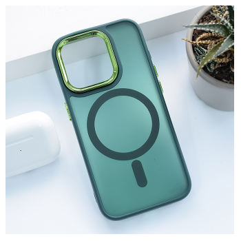 Maska Mag Case Candy Shield za iPhone 15 Pro tamno zelena