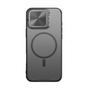 Maska NILLKIN CamShield Prop Magnetic za iPhone 16 Pro transparent crna