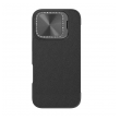 Maska na preklop NILLKIN Qin Prop za iPhone 16 Pro (Plain Leather) crna