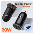 Auto punjac LDNIO C105 QC3.0 30W USB Type-C crni 1m