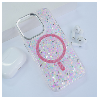 Maska Mag Case Glue za iPhone 16 Pro svetlo roze