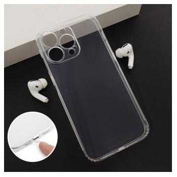Maska Skin Silikon with pluggy za iPhone 15 Pro Max transparent