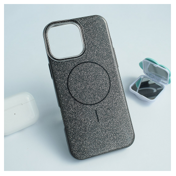 Maska Mag Case Fashion Glitter za iPhone 16 Pro crna
