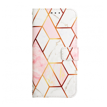 Maska na preklop Marble za Honor Magic 7 Lite/ X9c 5G geometry roze