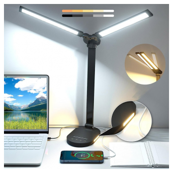 USB LED Desk Lampa sa bezicnim punjenjem JW-5508 crna