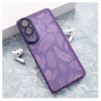 Maska Glitter Feather za Samsung S25 Edge ljubicasta