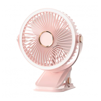 Mini led ventilator sa zakackom 2000 mAh rose