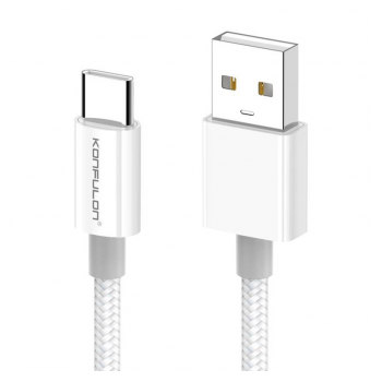 Kabel KONFULON Joko DC80 3A USB na Type-C beli 1m