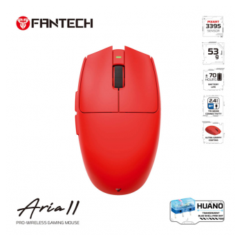 Mis Wireless Gaming Fantech XD7V2 Aria II crveni