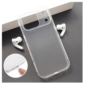 Maska Skin Silikon with pluggy za iPhone 17 Pro Max/ 18 Pro Max transparent