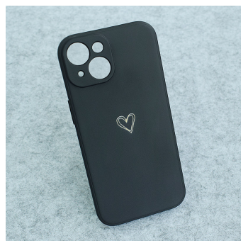 Maska Golden Heartbeat za iPhone 15 crna