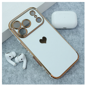 Maska Heart Frame za iPhone 17 Pro Max/ 18 Pro Max bela